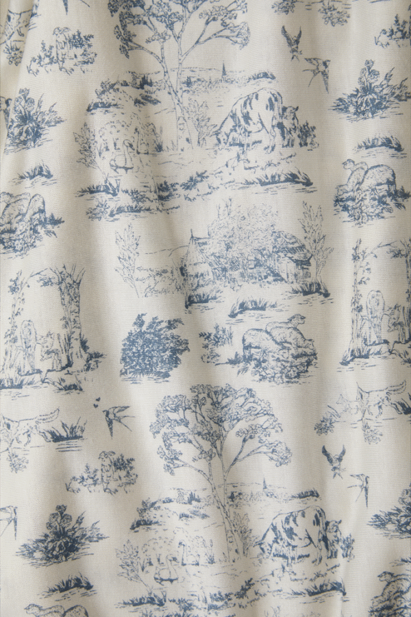 Bleu Toile Swaddle + Hat Set