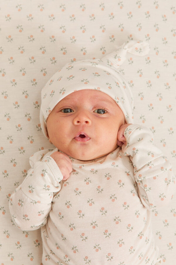 Blush Floret Swaddle + Hat Set
