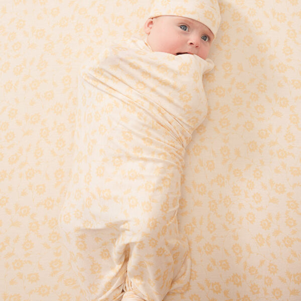 Buttercup Swaddle + Hat Set