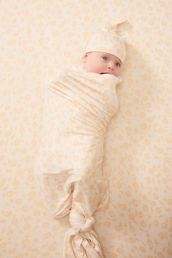 Buttercup Swaddle + Hat Set