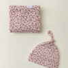 Cherry Swaddle + Hat Set