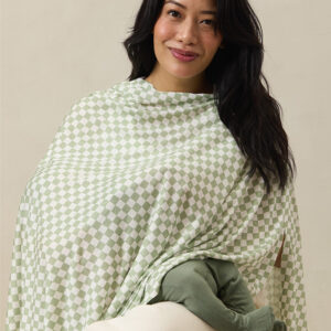 Cream Houndstooth Nursing Cover